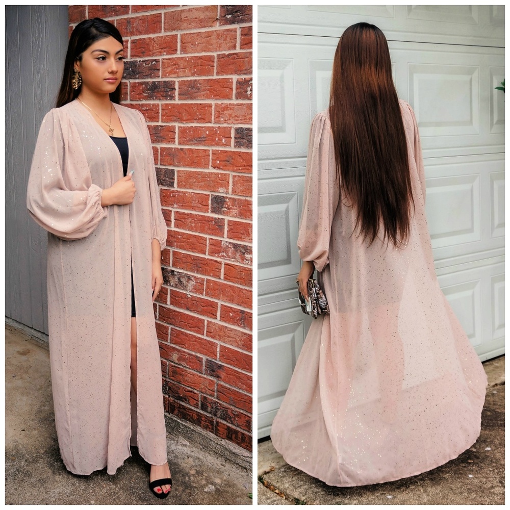 A Gatsby Dream Rose Shimmery Duster